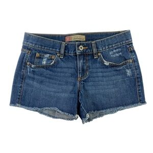 Old Navy Women’s Cut Off Distressed 100% Cotton‎ Blue Jean Shorts Sz 2